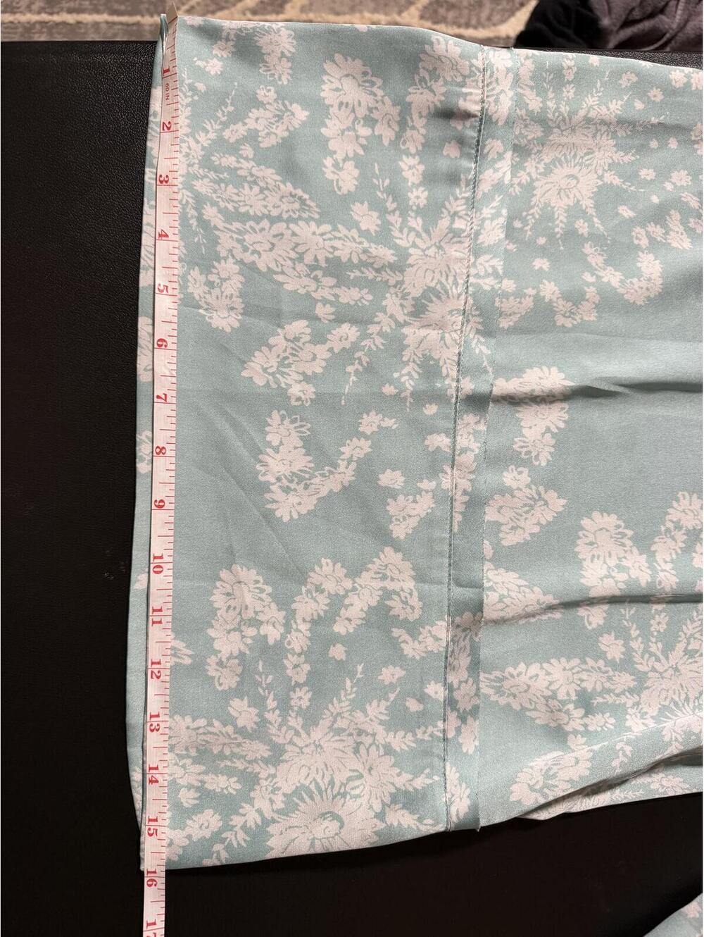 Free People Women’s Blue White Floral Wide Leg Cropped Pants Paperbag Waist - Picture 4 of 7